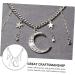 Holibanna Silver Dainty Necklace 1pc Star Moon Necklace Decor Rhinestone Necklace for Women Exquisite Girl Necklace - Buy Online on GoSupps.com