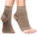 Serenily Plantar Fasciitis Socks Ankle Support for Plantar Fasciitis Relief Foot & Heel Pain. Ankle support for Women and Men. Compression Socks for Everyday Use(Large/Extra Large Beige) Large/X-Large (1 Pair) Beige