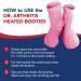 Doctor Developed Heated Booties - Foot Warmers for Women & Men - Heat Therapy Socks with Microwavable Heating Pad - Pink - One Size - Buy Online on GoSupps.com
