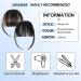 2 pieces Clip in Bangs Air Bangs Thick Bangs Extensions Neat with Temples Clip on Air Bangs Hairpieces Fringe with Temples Hairpieces for Women Curved Bangs for Daily Wear(Brown Black) - Buy Online on GoSupps.com