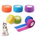 Pet Vet Wrap 7 Rolls Self Adhesive Dog Bandages Non-Woven Elastic Breathable Vet Wrap Bandage Tape for Pet Animals