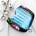 Womens Napkin Storage Bag | Tropical Black Flowers | Portable Menstrual Cup & Bandages | Ideal for First Periods | International Shipping - Buy Online on GoSupps.com