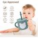 ROISDIYI Silicone Sippy Cup for Baby 6 Months | 8 OZ Spill-proof with Straw & Snack Cup-Lid | Easy Hold Handles | Sky Blue - Buy Online on GoSupps.com