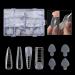 BNG Dual Nail Forms Gel Builder Extension Nails - 288 Pcs Transparent Poly Acrylic Nail Tips with Full Coverage and Dual Forms - DIY Nail Art Salon Tool Mold - Buy Online on GoSupps.com
