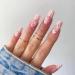 6 Pack Press On Nails Set - Medium Almond Design Fake Nails with Adhesive & Nail File - Buy Online on GoSupps.com