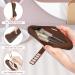 Travel Essentials Makeup Bag Set - Silicone Brush Storage & Beauty Blender Case - Easy to Clean Soft & Portable (Brown) - Buy Online on GoSupps.com