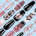 Long Coffin Press On Nails - Black Pink Star Love Pearl Design | 24pcs Full Cover Gel Nail Kit for Women - Buy Online on GoSupps.com