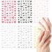 6 Sheets Bow Nail Stickers for Women Self-Adhesive 3D Bowknot Nail Stickers Bow Nail Decals for Gel Nail Design Decoration Home Salon (6 Colors) - Buy Online on GoSupps.com