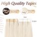 Elailite Invisible Tape Extensions | 20pcs Remy Real Human Hair | 30cm #70 Bleached White Hair Extensions | Smooth & Seamless eCommerce - Buy Online on GoSupps.com