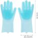 Xfly Pet Grooming Gloves & Nursing Shoes Silicone Brush for Cats & Dogs Hangable Design for Bathing & Massaging (Blue) - Buy Online on GoSupps.com
