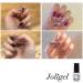 Discreet Luxury Joligel Shellac Semipermanent Gel Polish Kit for Nails UV LED Nail Varnish metallic silver + pearly champagne with glitter + emerald green + burgundy red 4pcs - Buy Online on GoSupps.com