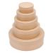 BENECREAT 5 Sizes Papier Mache Flat Round Boxes Nesting Stacking Craft Paper Gift Box for Candy Chocolate Biscuits Mother's Day Wedding Festival Gift Packaging