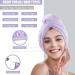 Ultra Absorbent Hair Drying Towel Turban 2 Pack - Purple, 10 X 26 - Quick Dry Wrap for Curly Long Thick Hair - Buy Online on GoSupps.com