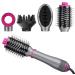SevePanda Hair Dryer Brush Hot Air Brush Set Newest 4 in 1 Air Styler with Hairdryer Hot Air Brush Hair Diffuser Hot Brush Suitable for All Hair Types Ionic Care Frizz-Free - Gray