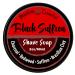 Charcoal Shave soap - Redwood & Saffron - Mens Natural solid shaving cream - Moisturizing/Leaves skin soft // Made in Canada - Muslim Cosmetics - Black Saffron 2oz (Tin)