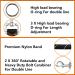 Adjustable Dog Leash for Large & Medium Dogs - Durable Nylon with Double Carabiners & 3 Rings - 14mm Black - Buy Online on GoSupps.com