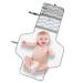 Menions Portable Nappy Changing Mat Travel Baby Change Mat with Wipe-Pocket and Head Cushion Waterproof Nappy Change Pad Travel Change Bag Nappy Bag star Print 0 Months Plus Grey/Line