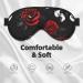 Black White Red Roses Print Soft Eye Mask - Comfortable Sleep Mask for Men & Women | Travel Friendly - Buy Online on GoSupps.com