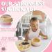 Bubba Bear Baby Weaning Set | Bamboo Plates, Bowls & Spoons for Toddler Led Feeding | Suction Plate & Bowl Sets for Babies from 6 Months | Pink BLW Bib Option - Buy Online on GoSupps.com