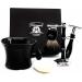 Premium Black Badger Hair Shaving Set | Brush Razors & Holder for Men | Perfect Gift for Him - Buy Online on GoSupps.com