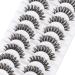 Parrarri Russian Strip Lashes D Curl - 10 Pairs Reusable Fluffy Mink Eyelashes | Curly & Crossed Design - Buy Online on GoSupps.com