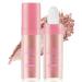 Aoowu highlighter powder stick glitter powdered powder body glitter highlighter patting fairy highlighter powder stick body lighten shimmer sparkle lips hair (pink) pink 9 g (1 Pack)