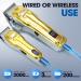 2 in 1 Hair Clipper for Men - Professional Gold Barber Clipper & Trimmers Set Wired/Wireless Zero Gap Beard Trimmer with LED Display 6500 RPM - Buy Now - Buy Online on GoSupps.com