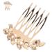 DOITOOL small willow leaves hair girl small bridal hair comb Miss Japanese and Korean wedding bridal hair comb headpiece for bride gold headpiece hair accessories Clip
