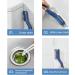 Scrub Brush with Handle - Portable Shower Cleaning Brush Tile Scrub Brush Comfortable Grip Tile Floor Scrubber Floor Scrubbing Brush for Bathroom Kitchen Living Room Blue - Buy Online on GoSupps.com