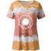 Women's T-Shirt Summer Women's Blouse Short Sleeve Floral Print T-Shirt Clothing Woman Basic Shirt Pullover Crew Neck Clothes T-Shirt Tops Casual Plain Tops Women's Blouse Khaki XXL - Buy Online on GoSupps.com