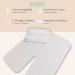 Nominia Facial Towels Premium White Microfiber 3-Series Set | Fluffy Durable Cosmetic Compresses U-Shaped Cut 400g/m Quality - Buy Online on GoSupps.com