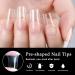 AddFavor 600pcs Medium Square Nail Tips | Clear Full Cover Gel X Fake Nails | Acrylic Nail Tips for Manicure & DIY - Buy Online on GoSupps.com