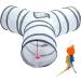 Cat Tunnel Bed 3 Way Cat Tunnel Cat Tunnels for Indoor Cats large Cat Toy Tunnel with Cat Feather Toy Collapsible Pet Toy Crinkle Tunnel Tube for Kitten Rabbits Hamster Small Dogs(as shown) - Buy Online on GoSupps.com