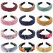 VELSCRUN 12 Pcs Women's Knotted Headbands - Boho Wide Turban Hair Bands - Buy Online on GoSupps.com
