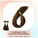 KOCONI 22 Inch #4 Chocolate Brown Nano Rings Human Hair Extensions - 50g Double Drawn Nano Tip Beads, Real Hair, 1g/Strand - Shop Now! - Buy Online on GoSupps.com