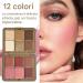 Blush Concealer Palette - Cream Blush | Contour Blusher Palette Kit for Cream Contour Concealer Multifunctional Face Blush 12 Colours Contour Blusher - Buy Online on GoSupps.com