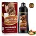 Fvquhvo Hair Dye Shampoo Blonde Argan Oil Instant Hair Color Shampoo Long Lasting Brown Hair Shampoo Semi-Permanent Brown Hair Dye Shampoo Hair Dye Easy to Use (Blonde Brown)