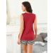 Uniexcosm Women's Maternity Pyjamas Set - Nursing Nightwear for Breastfeeding - Summer Loungewear - S Wine Red - Buy Online on GoSupps.com