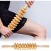 2PC Lymphatic Drainage Massage Tools Set - 9-Wheel Roller & Gua Sha for Legs Back Neck Arms | Wood Therapy Massage - Buy Online on GoSupps.com