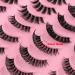 20 Pairs Russian Strip Lashes - D Curl Cat-Eye Wispy False Eyelashes with Clear Band | Natural Look & Volume - Heracks - Buy Online on GoSupps.com