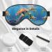 SSIMOO Sea Turtles Print Light-Blocking Eye Mask | Ultra-Soft for Comfort & Restful Sleep - International Shipping Available - Buy Online on GoSupps.com