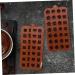 Alipis 6 pcs Chocolate Jelly Mold Ice Baking Adorable Cube Tools Silicone Supple DIY Candy for Fondant 21X10.2cmx2pcs Brown 2x2pcs - Buy Online on GoSupps.com
