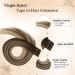 Hetto Brown Real Hair Tape-in Extensions - Ombre Chocolate Brown to Caramel Blonde #4/27/4 Remy Hair 5PCs 40 cm (16 inch) - Premium Quality - Buy Online on GoSupps.com