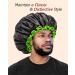 Mikimini Extra Large Black Shower Hoods (2-Pack) - Waterproof Reusable Hair Caps for Men & Women with Bright Green Border - Thick Braids & Double-Layer Design - Buy Online on GoSupps.com