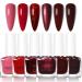 MEITREND Glitter Nail Polish Quick Dry Non Toxic Water Based Red Matte Nail Art