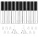 GTHER 10ML Lip Gloss Tubes Empty  Empty Lip Gloss Containers  Clear Refillable Lip Balm Bottles with Rubber Inserts and Funnel for Lip Samples Set of 10 (Matte Black + Transparent)