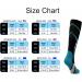 WSYKC Compression Socks - Opaque Knee High Support Stockings for Edema & Pregnancy | Closed Toes Black & Blue L/XL - Buy Online on GoSupps.com