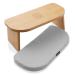 Prajna Meditation Bench - Bamboo, Folding Yoga Stool with Cushion and Carry Bag for Kneeling or Sitting Gray