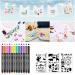 12-Piece Baby Bib Painting Set | Colored Textile Pins & Stencils | DIY Baby Shower Gift | Double-Sided 22x18 cm - Buy Online on GoSupps.com