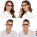Oversized Blue Light Blocking Computer Reading Glasses - 4 Stylish Pairs for Men & Women UV Protection & Eye Strain Relief 1.5x Magnification - Buy Online on GoSupps.com